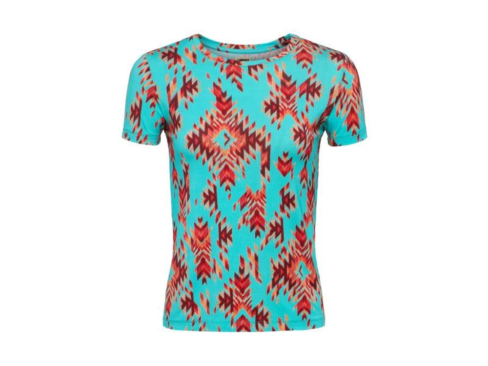 L'Agence Ressi Pool Blue Ganado Print Tee