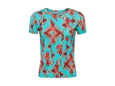 L'Agence Ressi Pool Blue Ganado Print Tee