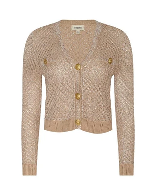 L'Agence Blanca Sequin Crop Cardi