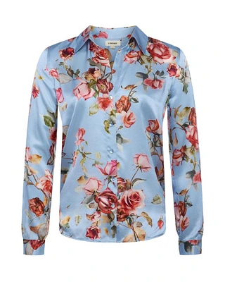 L'Agence Tyler Tapestry Floral Rose Blouse