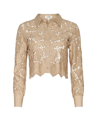 L'Agence Seychelle Lace Cropped Blouse