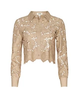 L'Agence Seychelle Lace Cropped Blouse