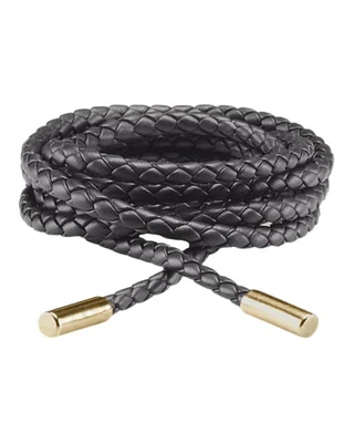 Luisa Cerano Steel Grey Thin Braided Belt