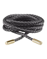 Luisa Cerano Steel Grey Thin Braided Belt