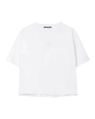 Luisa Cerano Embossed Mini Flower T-Shirt