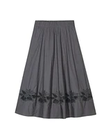 Luisa Cerano Floral Embroidered Skirt
