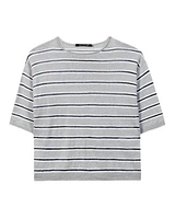 Luisa Cerano Linen Lurex Striped Sweater