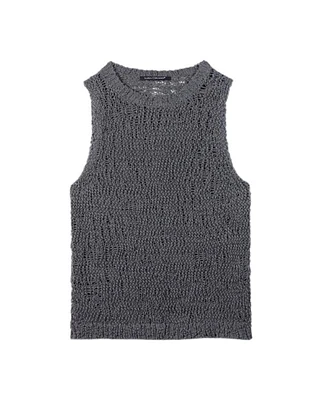 Luisa Cerano Boucle Loose Knit Tank Top