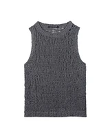 Luisa Cerano Boucle Loose Knit Tank Top