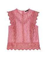 Luisa Cerano Elaborate Sleeveless Lace Top