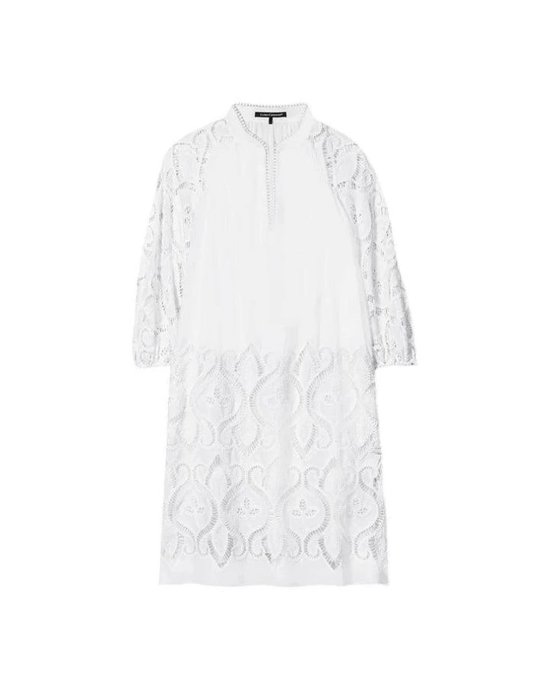 Luisa Cerano Eyelet Embroidery Dress