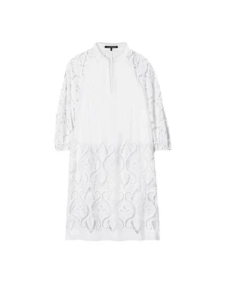 Luisa Cerano Eyelet Embroidery Dress