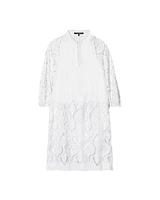 Luisa Cerano Eyelet Embroidery Dress