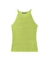 Luisa Cerano Zig Zag Knit Halter Top