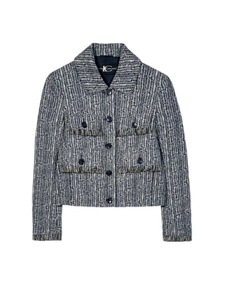 Luisa Cerano Herringbone Tweed Jacket