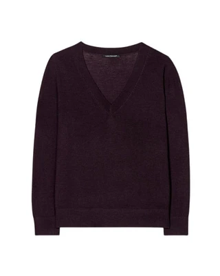 Luisa Cerano Fine Wool Silk V-Neck Sweater