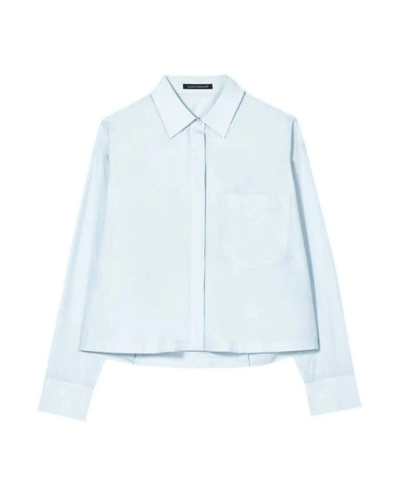 Luisa Cerano Sky Blue Cotton Shirt