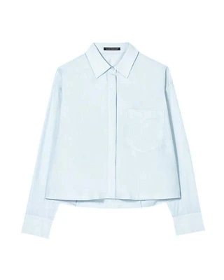 Luisa Cerano Sky Blue Cotton Shirt