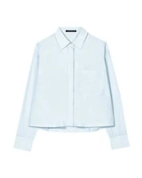 Luisa Cerano Sky Blue Cotton Shirt