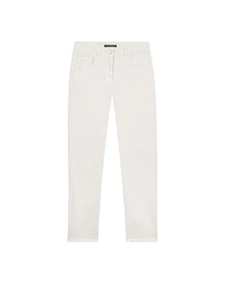 Luisa Cerano Cream Brushed Cotton Pant