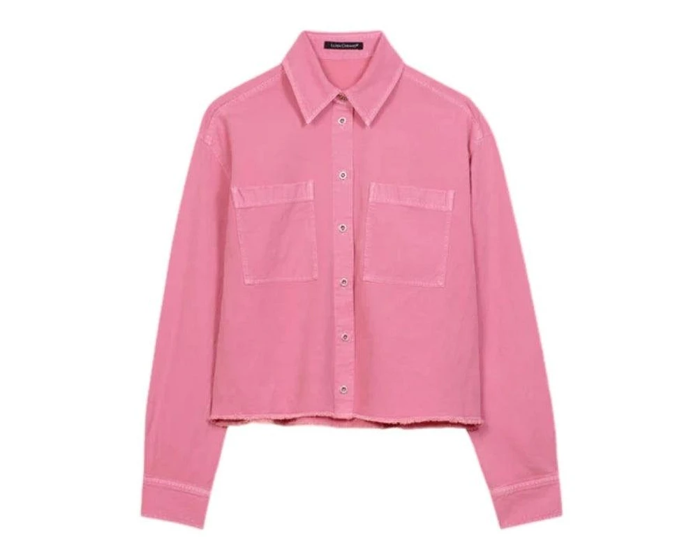 Luisa Cerano Denim Raw Edge Shirt