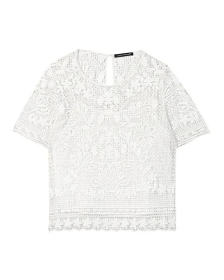 Luisa Cerano Embroidered Lace Blouse
