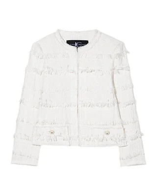 Luisa Cerano Fringed Tweed Jacket
