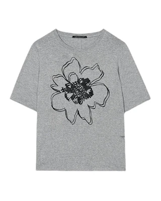 Luisa Cerano Graphic Foil Print Tee