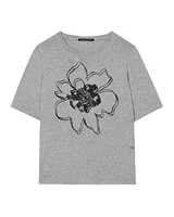 Luisa Cerano Graphic Foil Print Tee