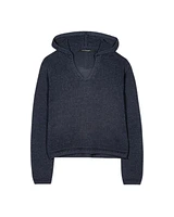 Luisa Cerano Linen Blend Knit Hoodie
