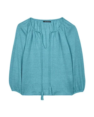 Luisa Cerano Turquoise Linen Sweater