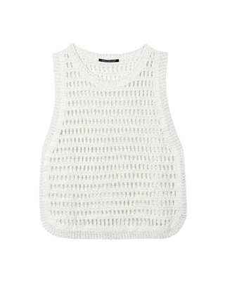 Luisa Cerano Loose Weave Knit Vest