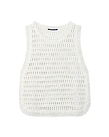 Luisa Cerano Loose Weave Knit Vest