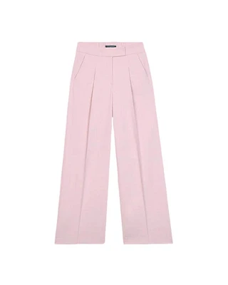 Luisa Cerano Pleated Twill Wide Leg Pant