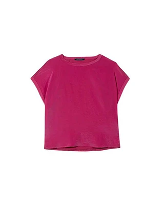Luisa Cerano Mix Jersey Cap Sleeve Tee