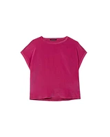 Luisa Cerano Mix Jersey Cap Sleeve Tee