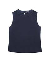 Luisa Cerano Flowing Satin Sleeveless Top
