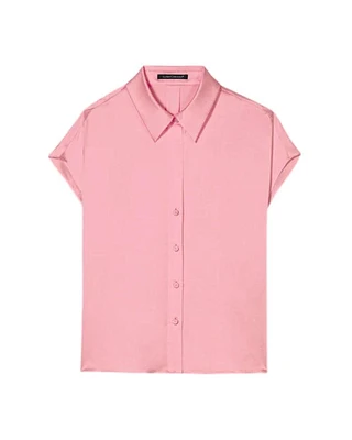 Luisa Cerano Silk Cap Sleeve Blouse