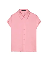 Luisa Cerano Silk Cap Sleeve Blouse