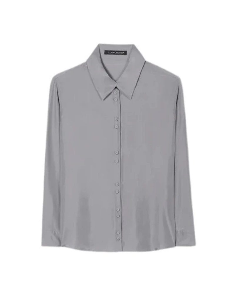 Luisa Cerano Silk Double Button Detail Blouse