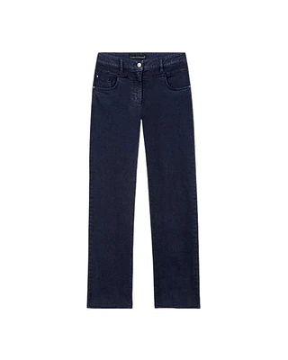 Luisa Cerano Straight Leg Raw Edge Detail Denim Jeans