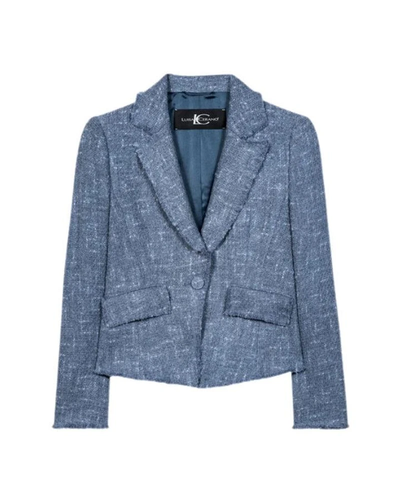 Luisa Cerano Tweed One Button Blazer