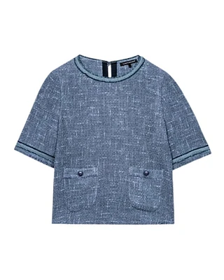 Luisa Cerano Vintage Tweed Top