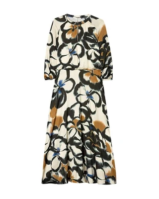 Luisa Cerano Washed Out Floral Midi Dress