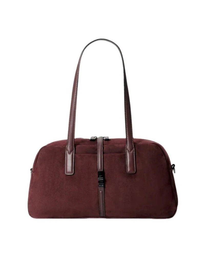 MZ Wallace Wine Nubuck Astro Satchel Bag