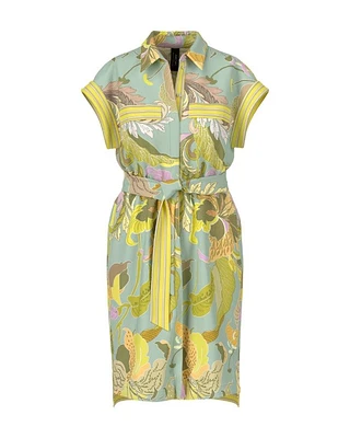 Marc Cain Print Cap Sleeve Shirt Dress