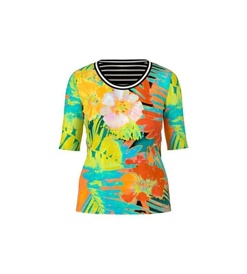 Marc Cain Hawaiian Print Tee