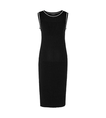 Marc Cain Ribbed Knit Sleeveless Dress