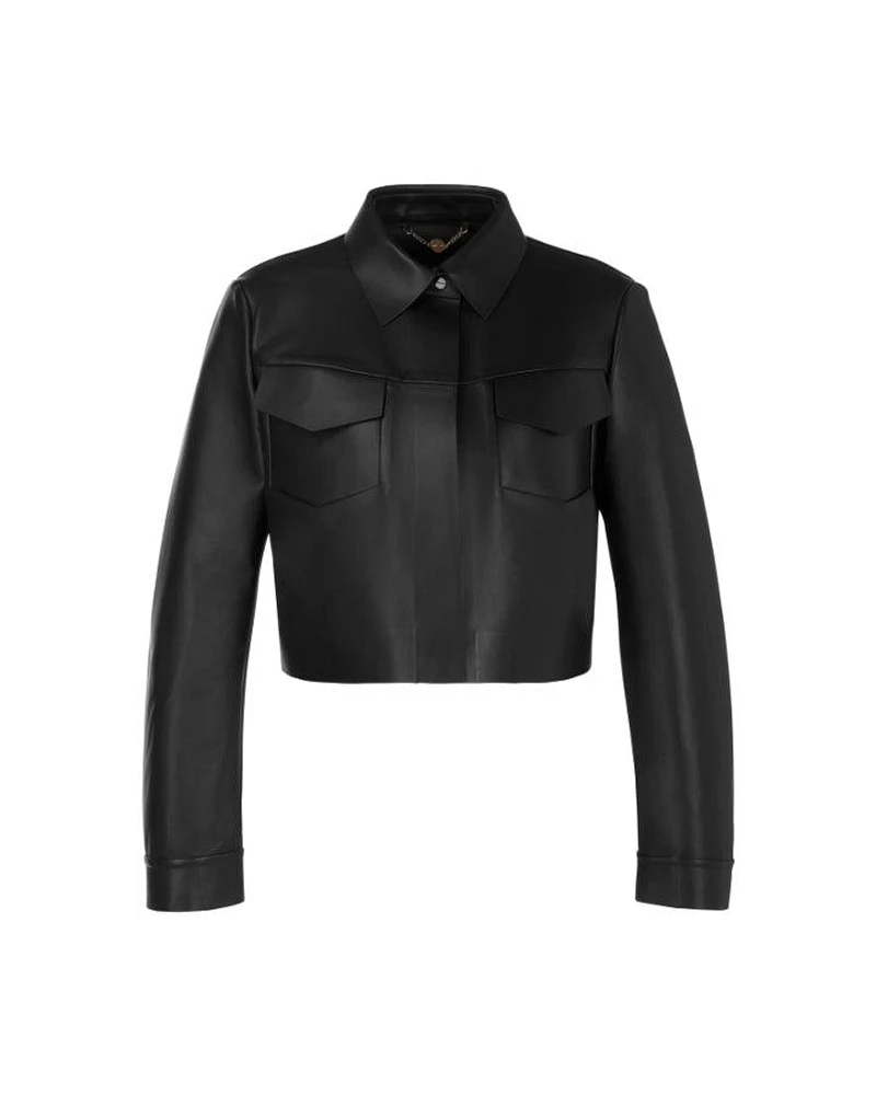 Marc Cain Cropped Leather Jacket