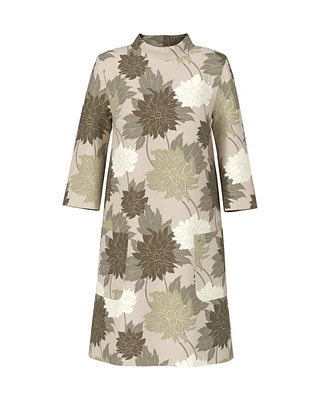 Marc Cain Floral Three Quarter Sleeve Dress